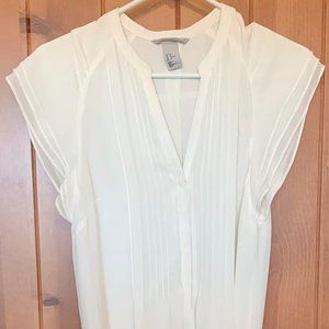 Express White Dress with Pleats Size 10